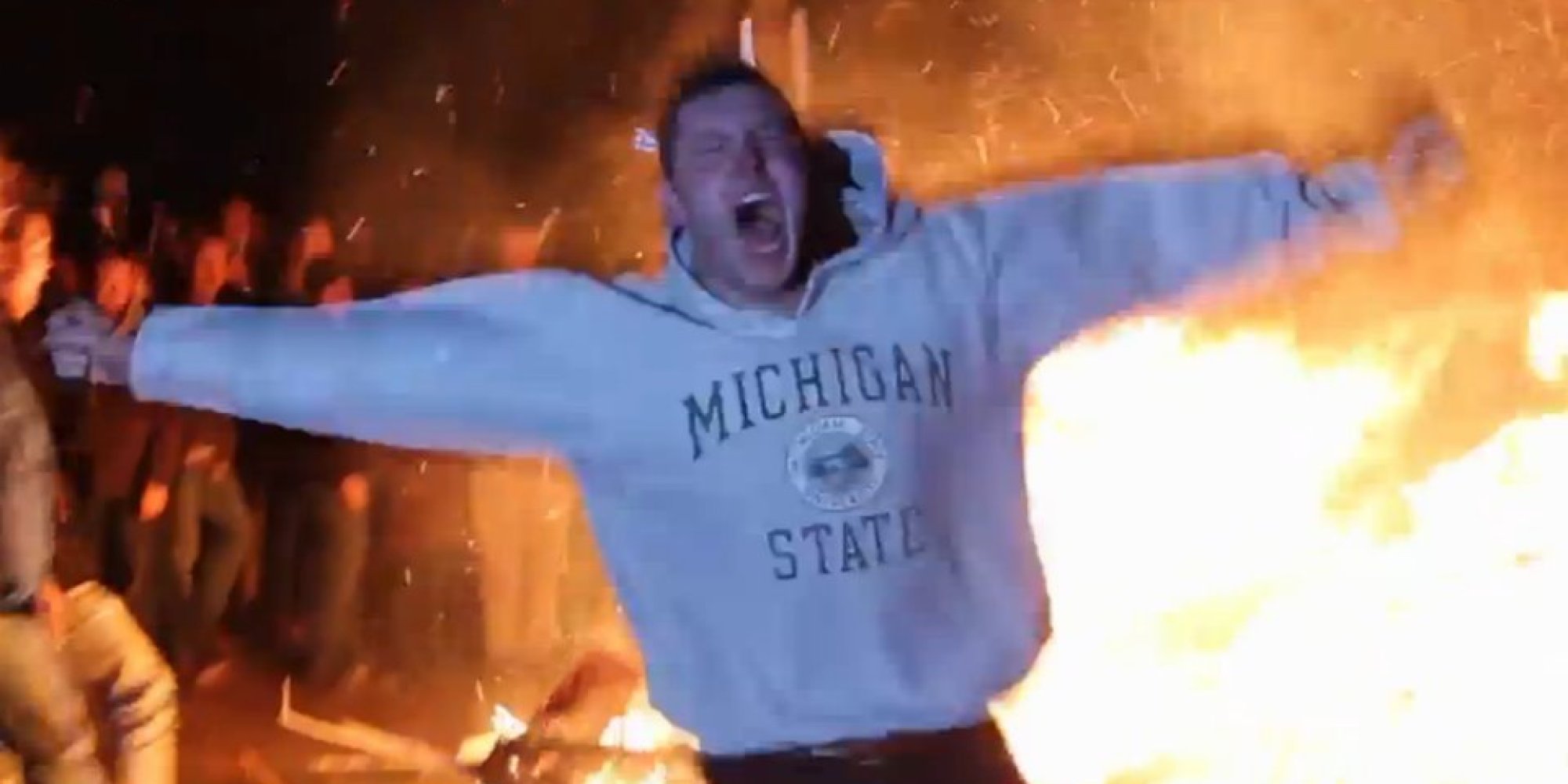 Image result for msu burning couches