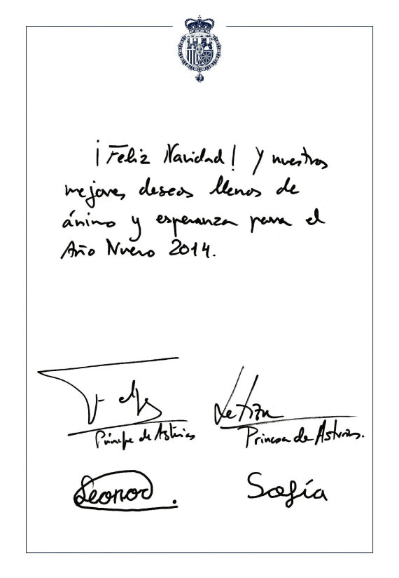 felicitacion familia real