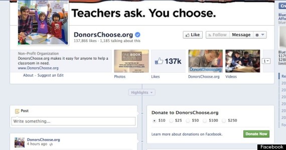 facebook donate