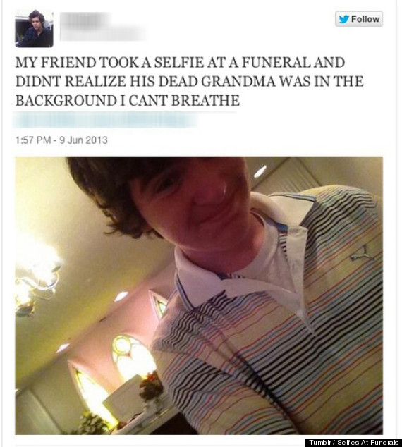 funeral selfie