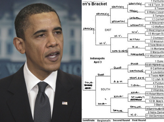 Obamas Bracket Final Four