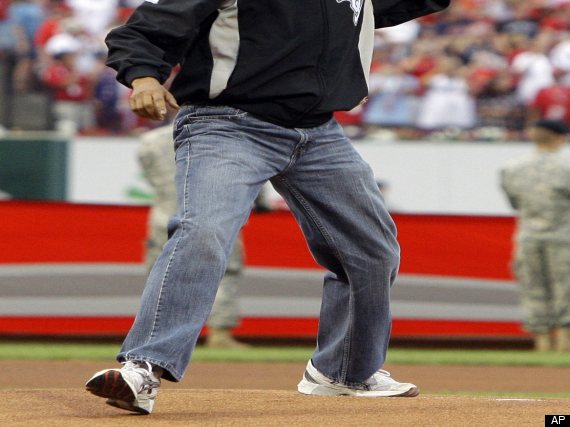 Barack Obama First Pitch Nationals Game