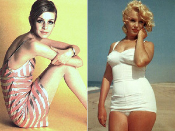 Marilyn Monroe would be anything between a size 2 and 12 today