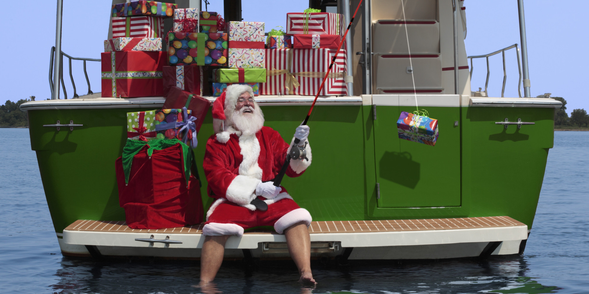 Men Dressed As Santa And A Penguin Rescued From Dinghy Off