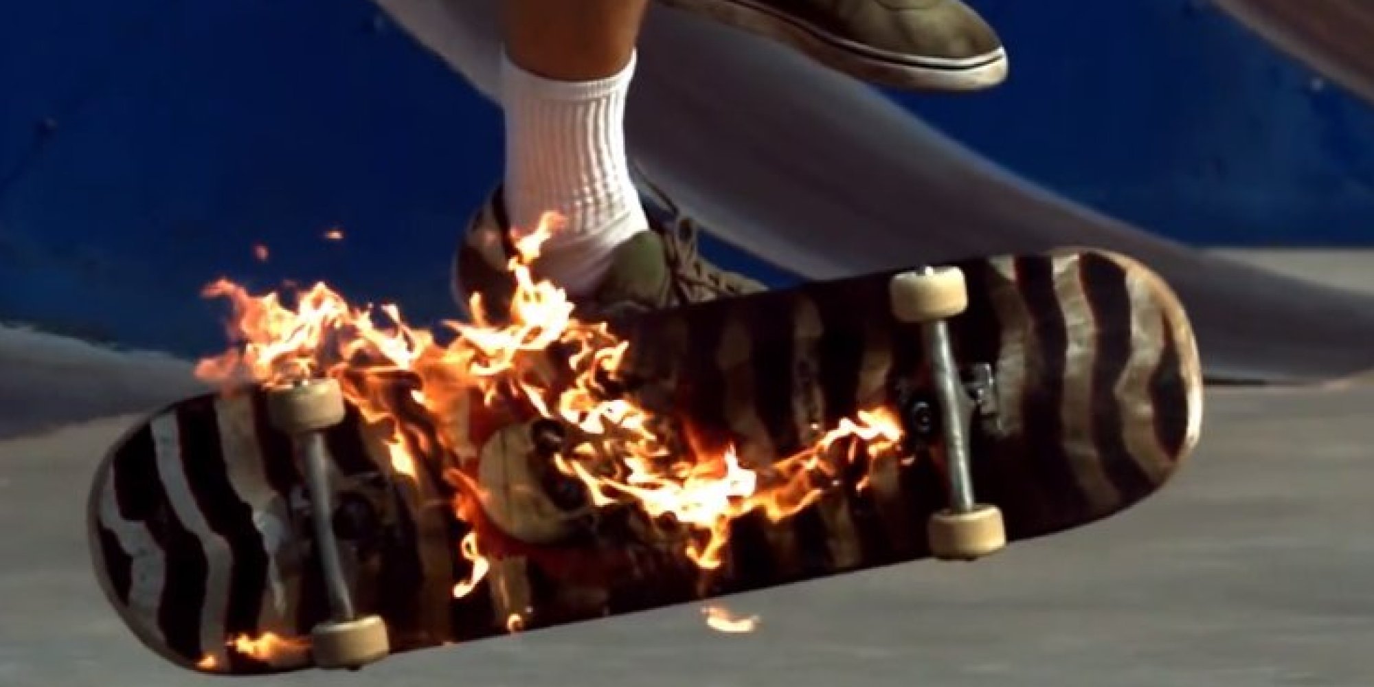 Skateboarding On Fire And In SlowMotion Is Seriously Hot Stuff (VIDEO