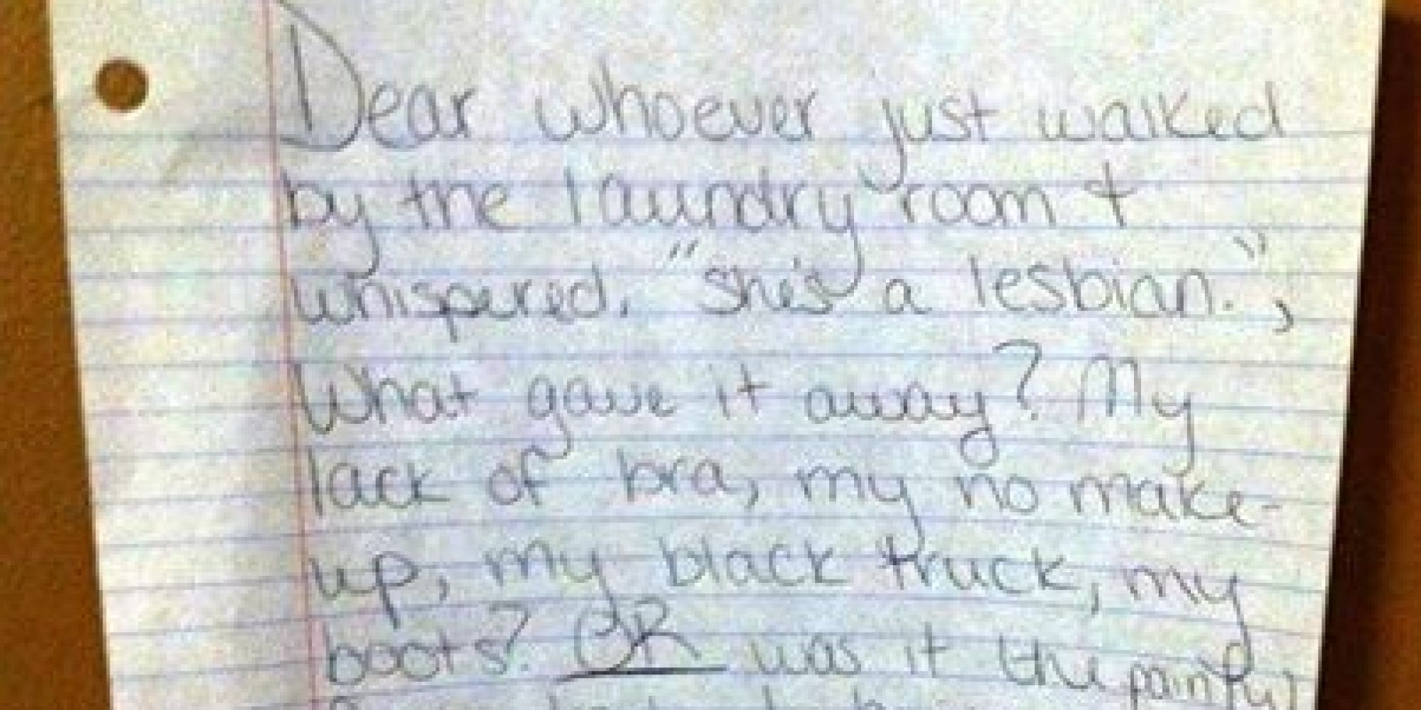 Lesbian Writes Letter Responding To Neighbor S Comment Huffpost