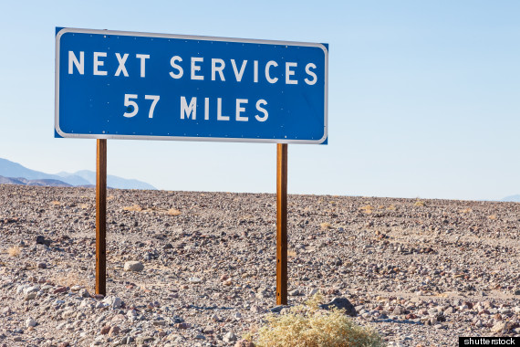 miles road sign