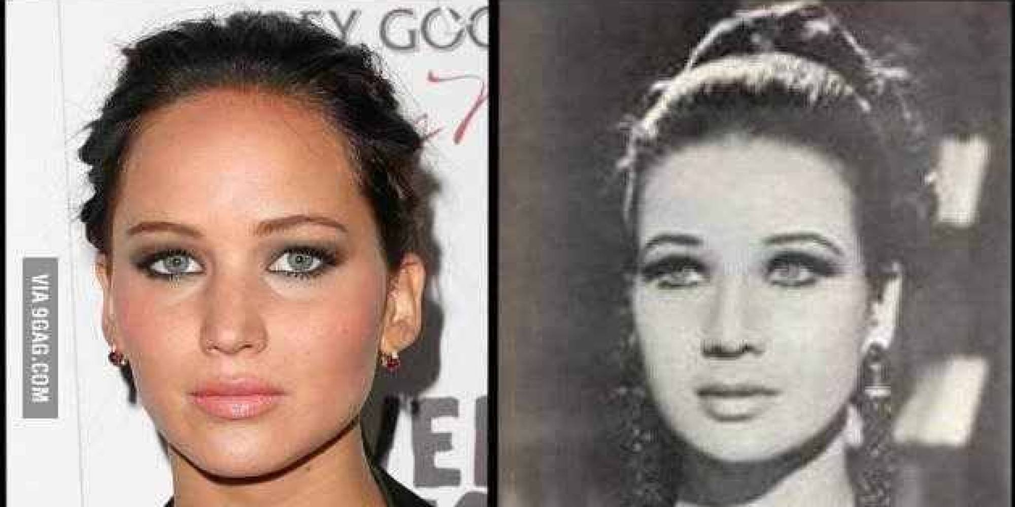 Jennifer Lawrence Looks Spookily Like 1950s Egyptian Actress Zubaida