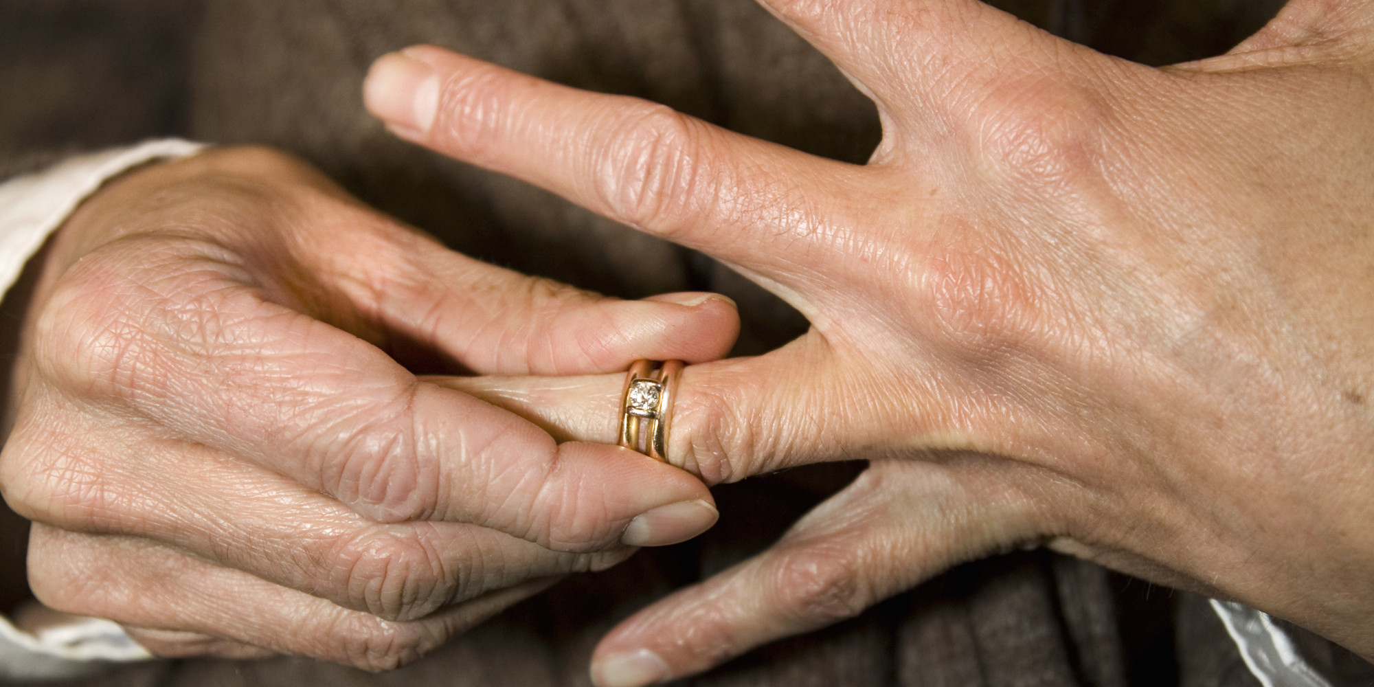 Body language wedding ring fiddling