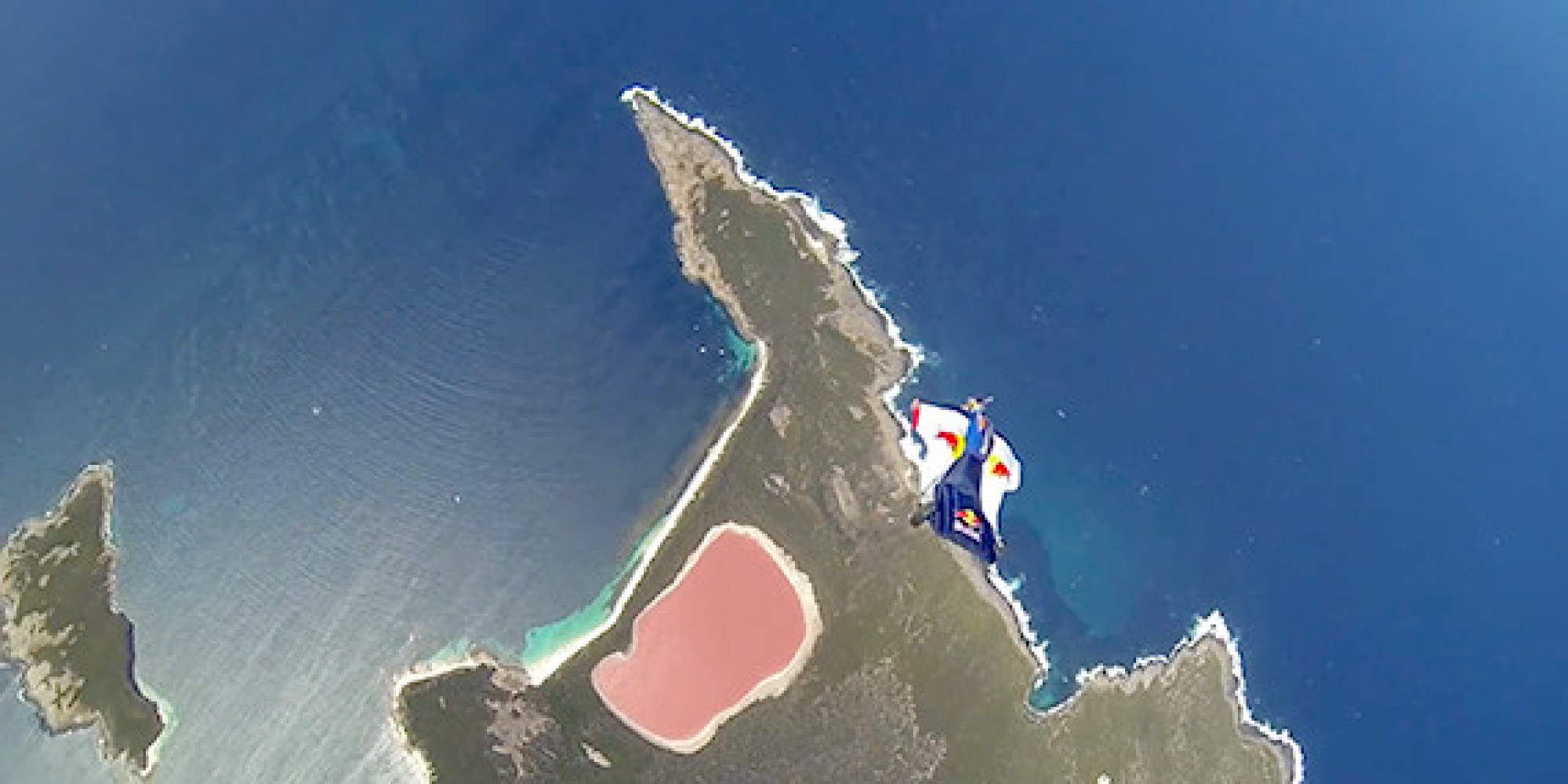 Wingsuit Flying Over Pink Lake In Australia Because Sure Why Not Huffpost
