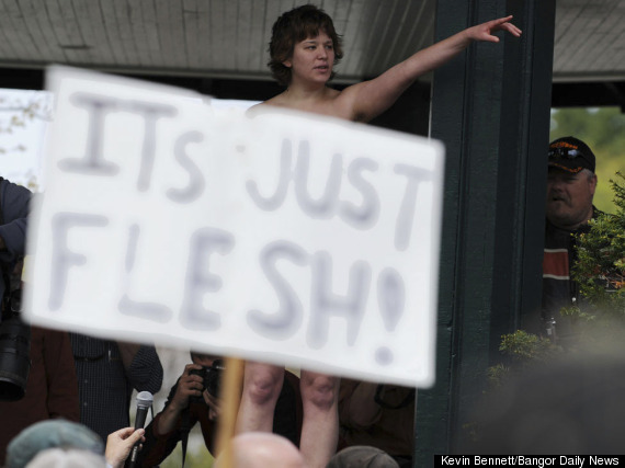 Topless Protest