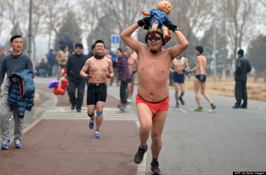 China S Annual Naked Run Shows Environmental Activism Can Be Crazy