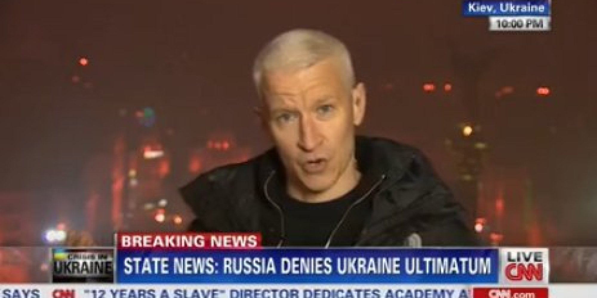 Anderson Cooper Reports Live From 'A Very Tense Day' In Ukraine HuffPost