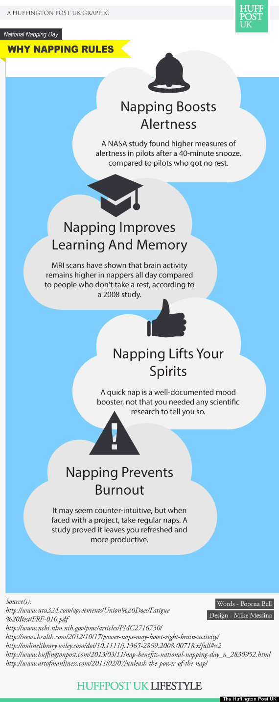 The Wonderful Health Benefits Of A Sneaky Nap Infographic 