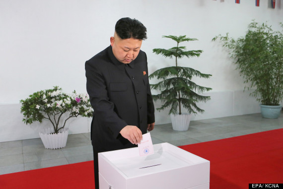 kim jong un casting his vote