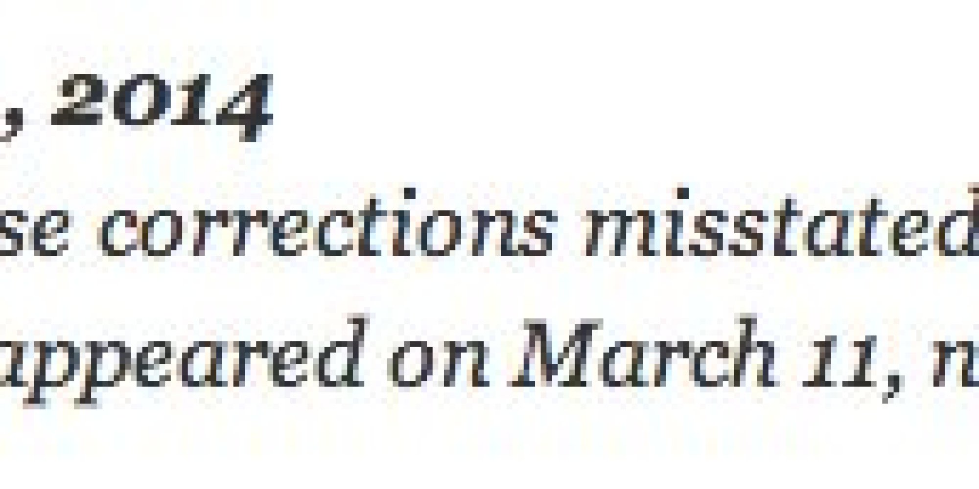 New York Times Issues Correction On Article About Corrections HuffPost