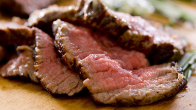 Sliced steak