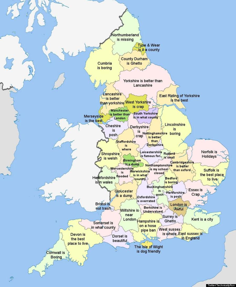 Google Map England Towns ~ AFP CV