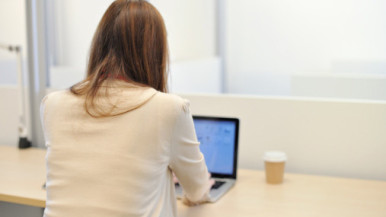 Woman on computer