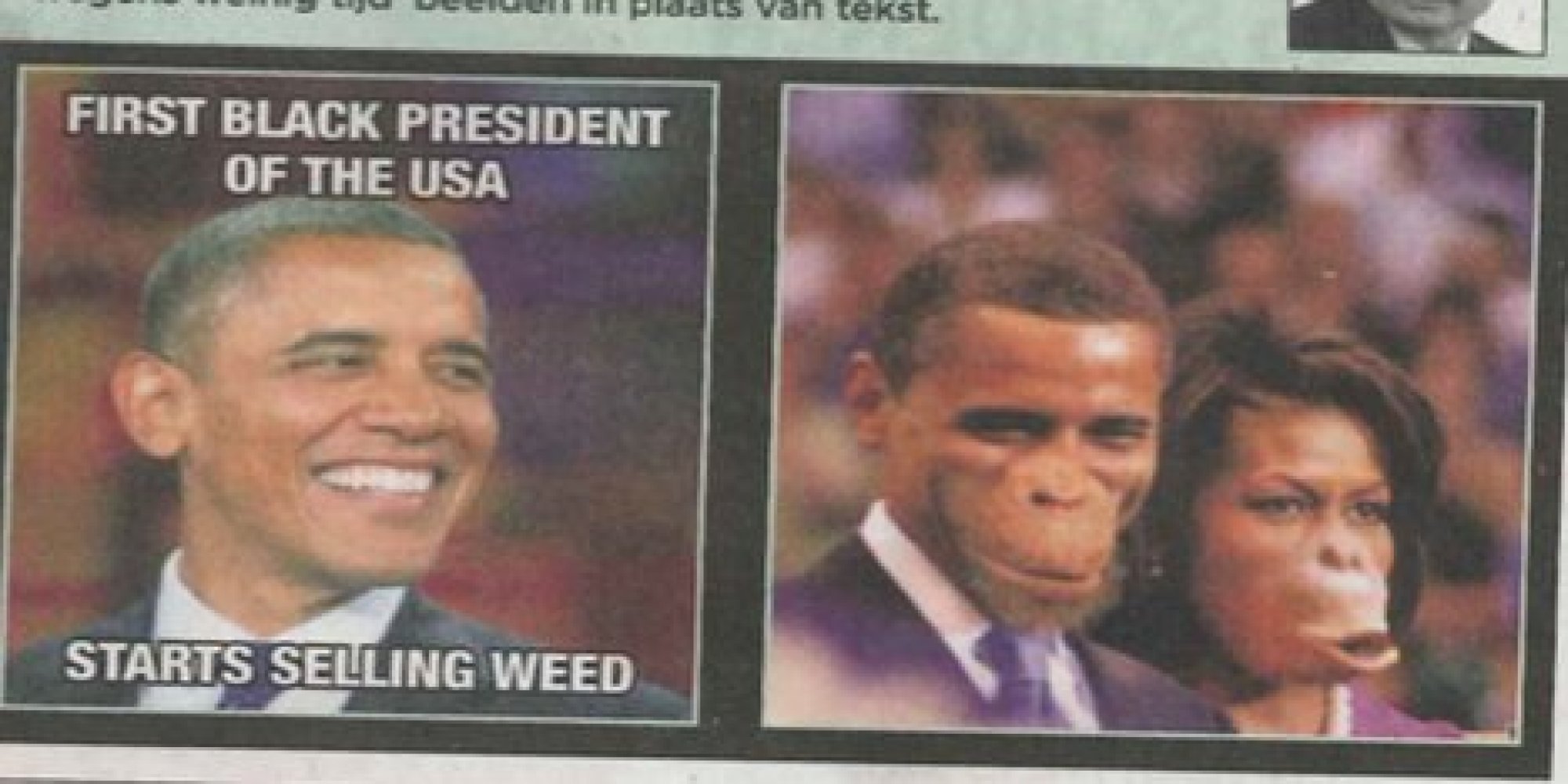 Belgian Newspaper Accused Of Racism For Picture Of Obama And Michelle 