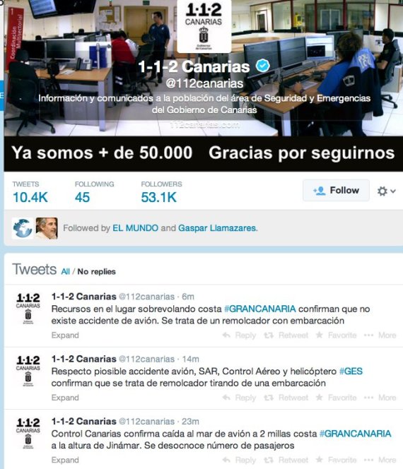 falso accidente de avion canarias