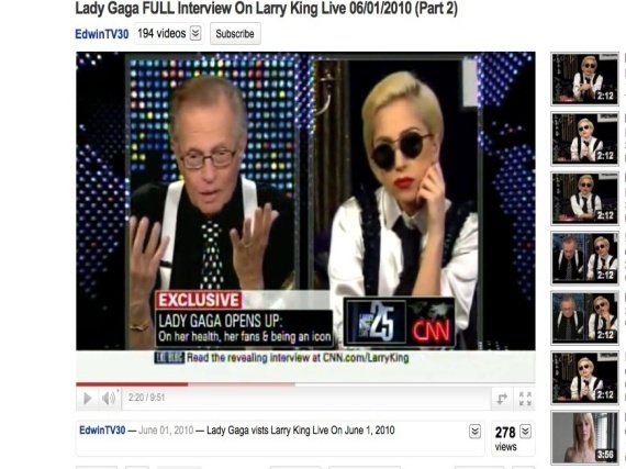 Lady Gaga Larry King