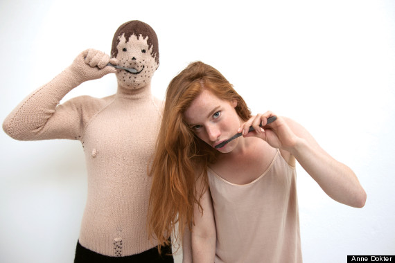 knitted bf brush teeth