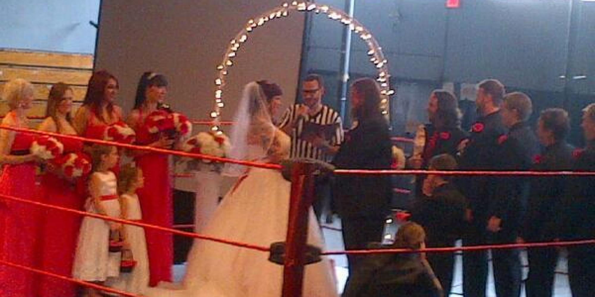 B.c. Couple Gets Married In Wrestling Ring (photo)