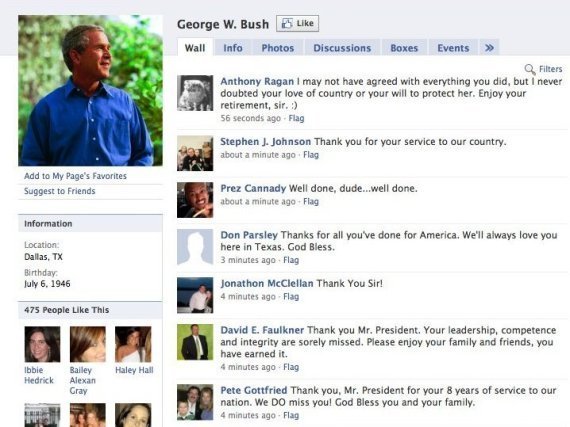 George Bush Facebook Page
