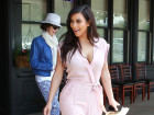 Kim K Even Rocks A Plunging Neckline For Lunch With Grandma