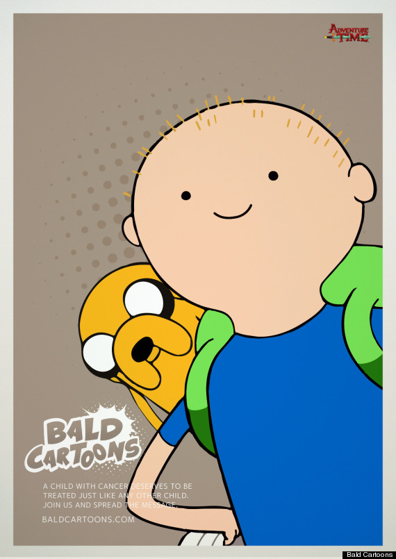 Cartoon Characters Shave Their Heads To Show Kids With Cancer That Bald