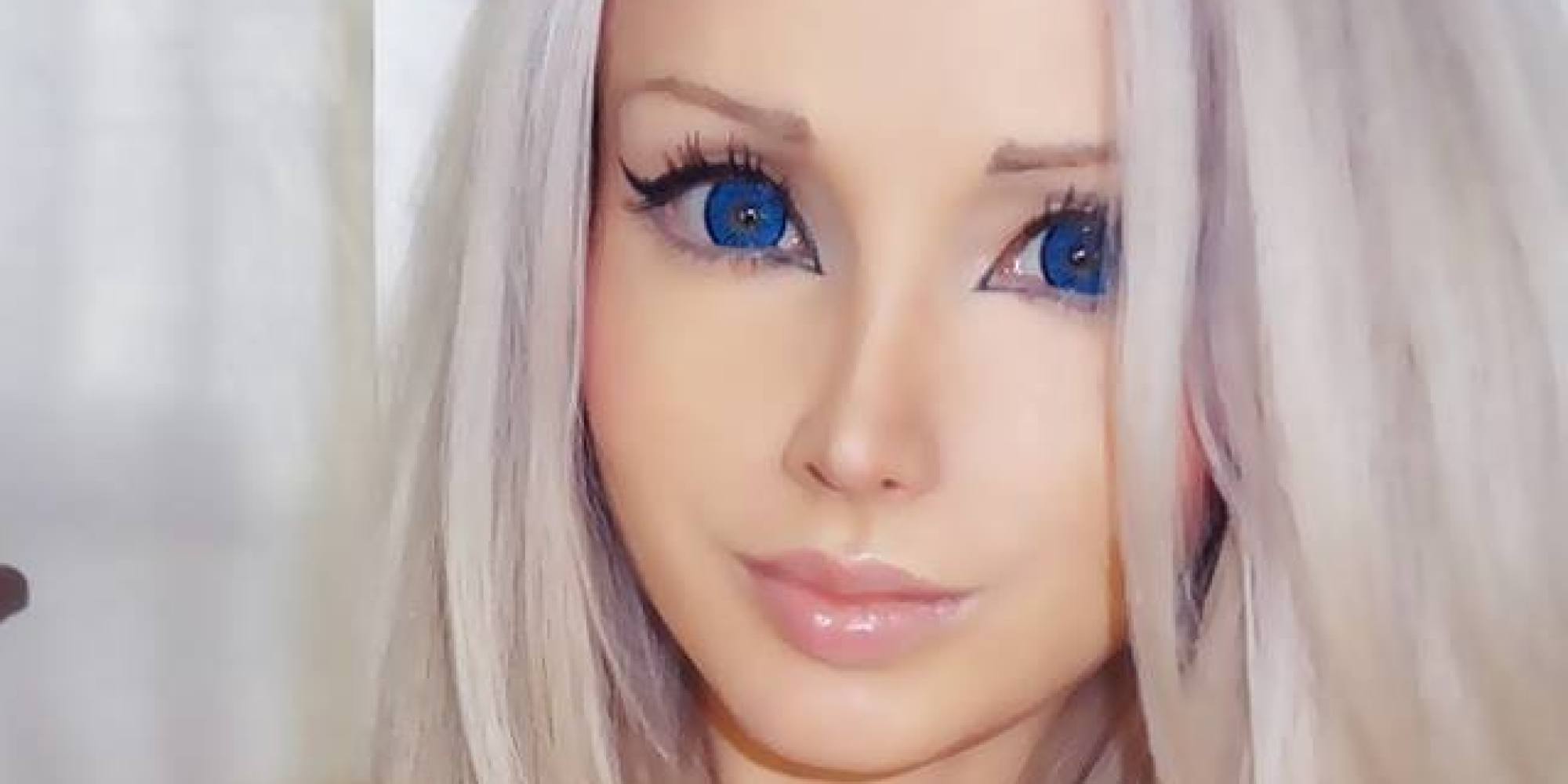 human barbie makeup off