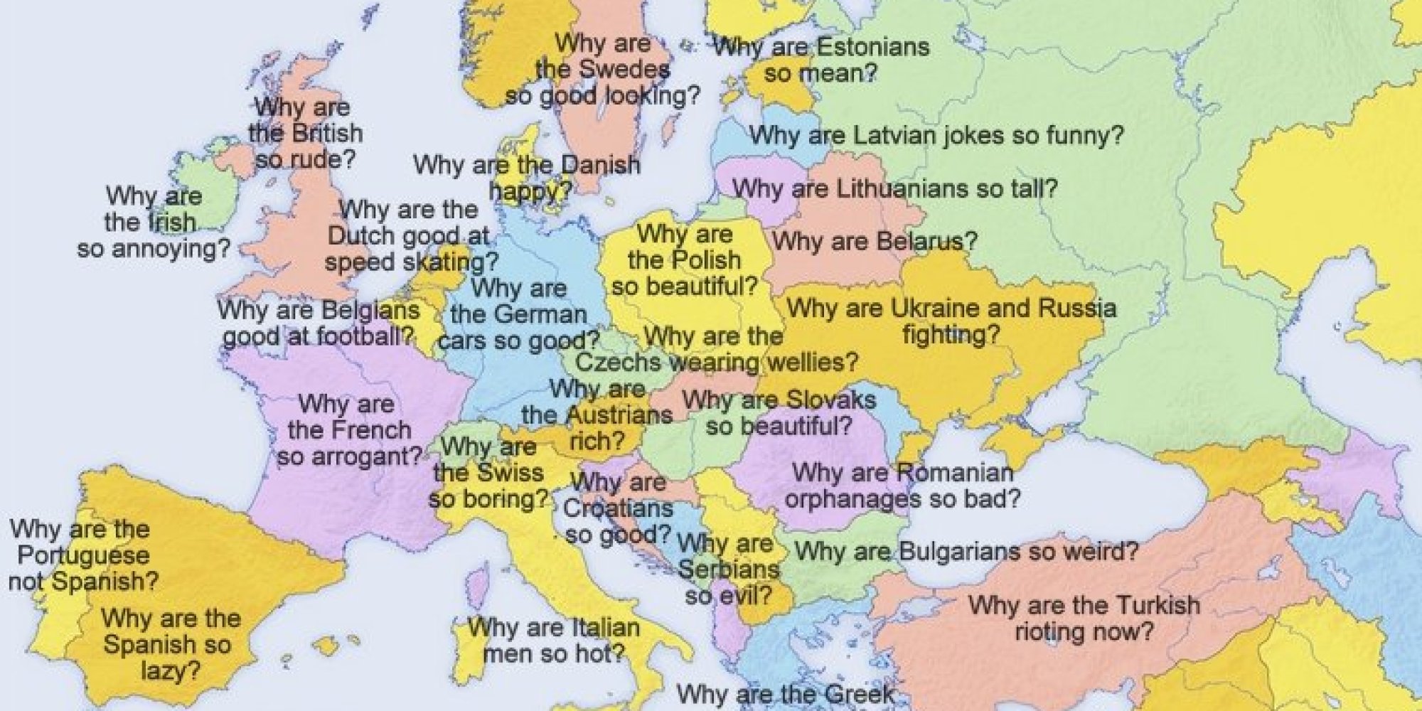 Google Map Of Europe In English - Map Of World