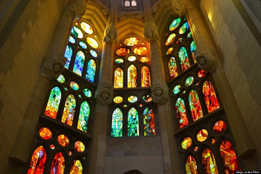 stained glass sagrada familia