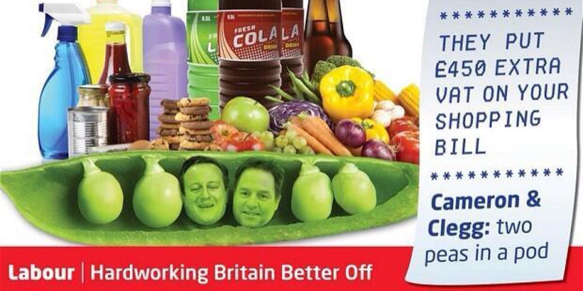 Labour Poster Attacks VAT Rise On Food, But You Don't Pay VAT On Food