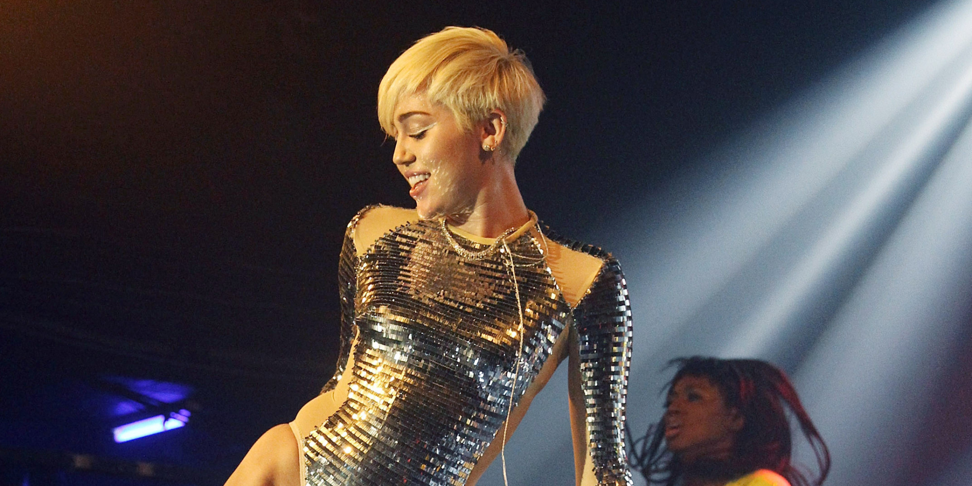 Miley Cyrus Clutches Blow Up Doll During X Rated Nearly Naked Performance At Londons G A Y Pics 