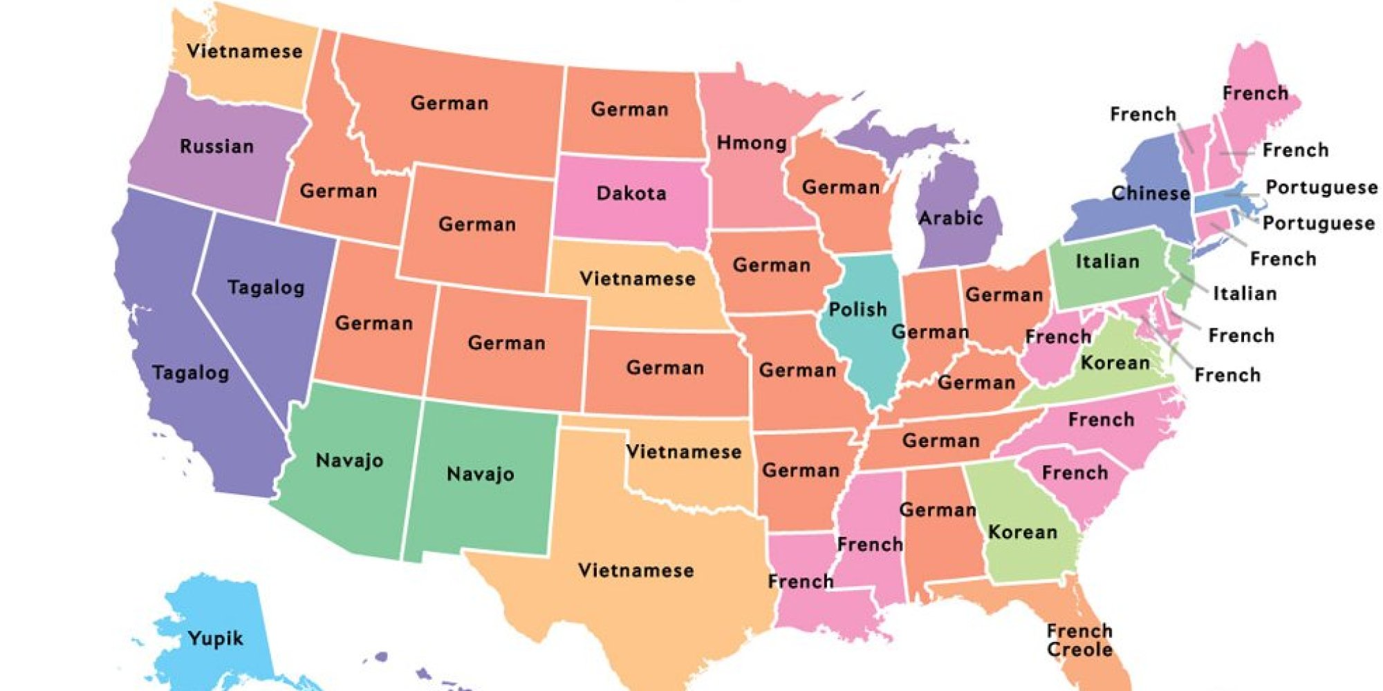 Usa Bundesstaaten / Karte der USA mit den Bundesstaaten / Florida liegt