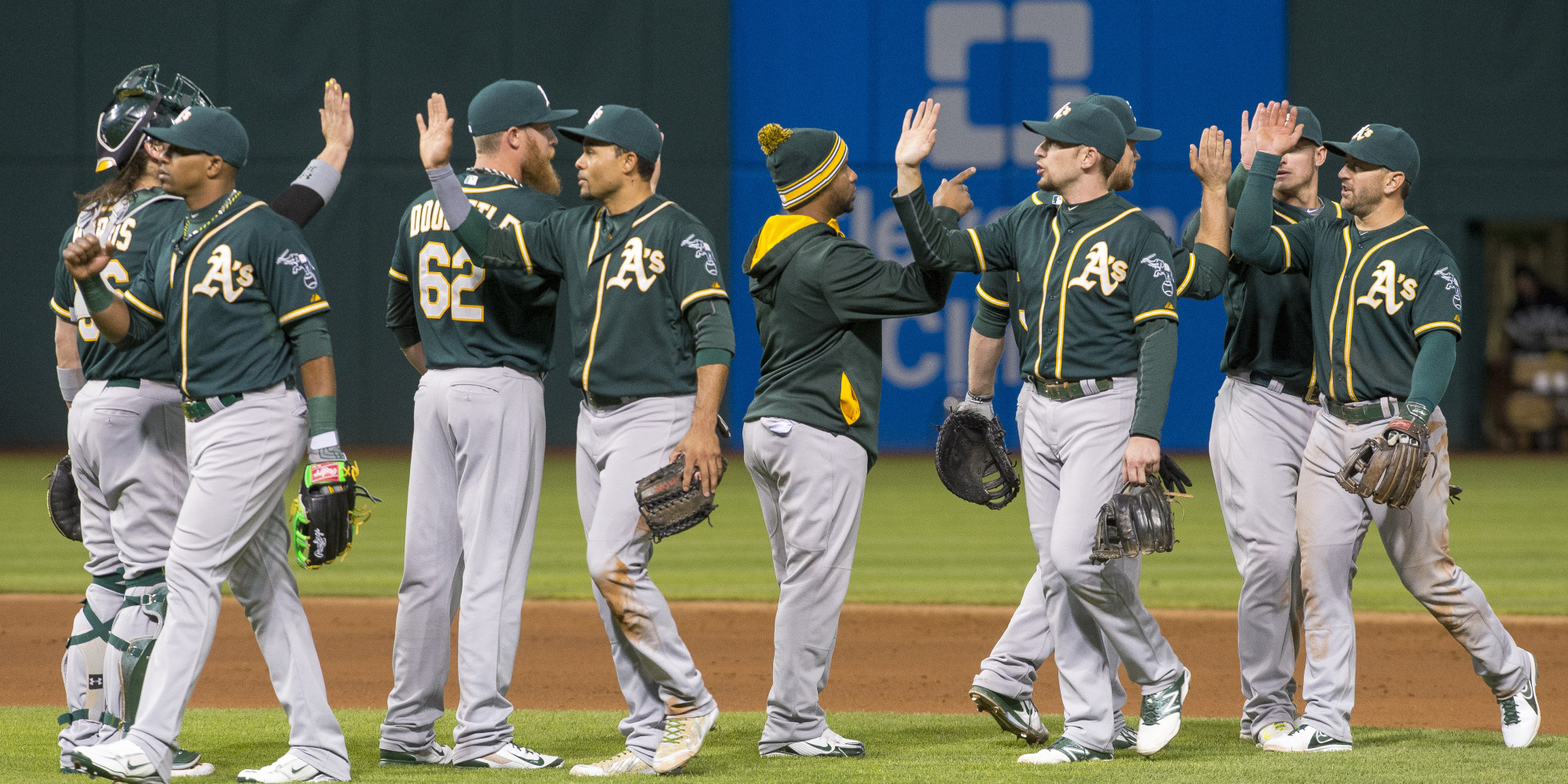 Oakland athletics the swinging as team banner