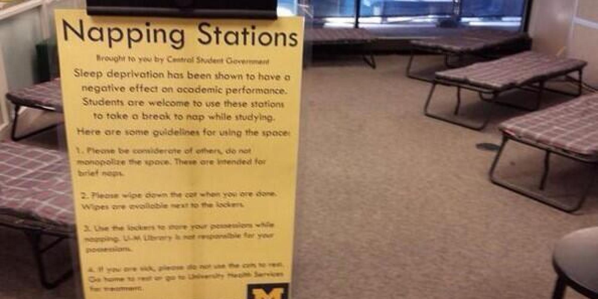 University Of Michigan Opens Napping Stations In Campus Library Huffpost