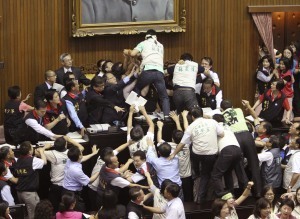 Taiwan Parliament Brawl