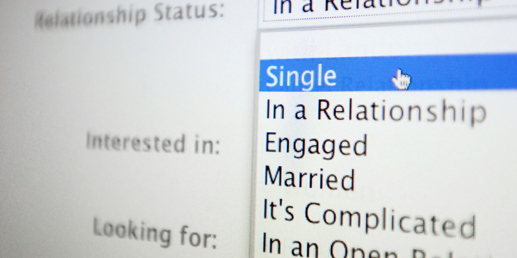 status for online dating