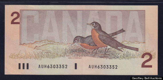 canadian 2 bill rare