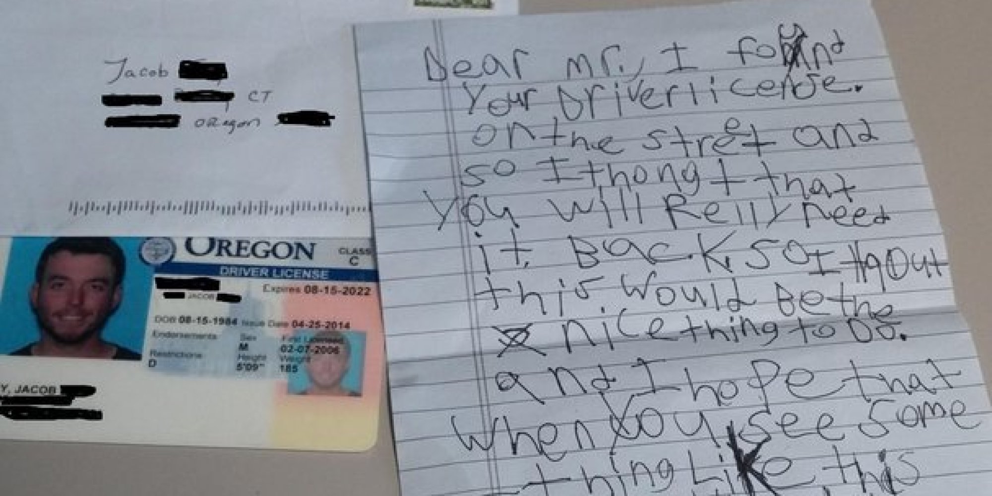 Kid Finds Lost Driver's License, Offers The Best Advice (PHOTO) HuffPost