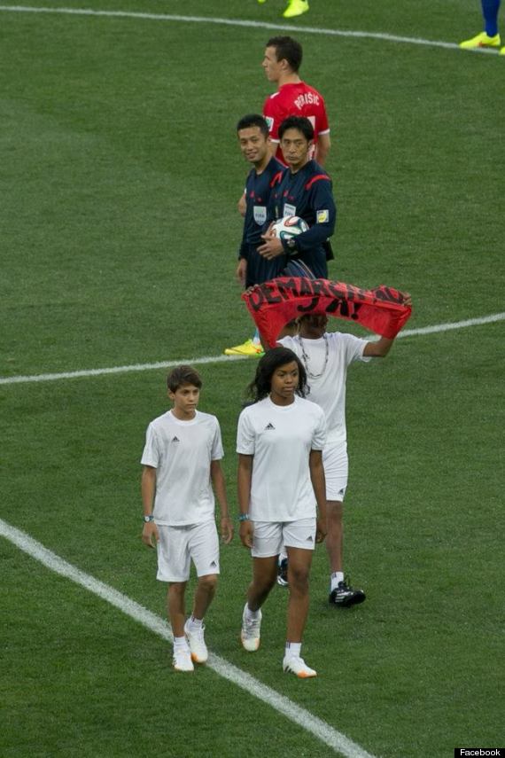 world cup opening ceremony protest