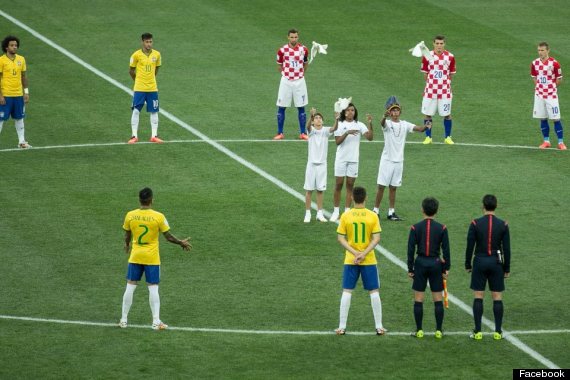 world cup opening ceremony protest
