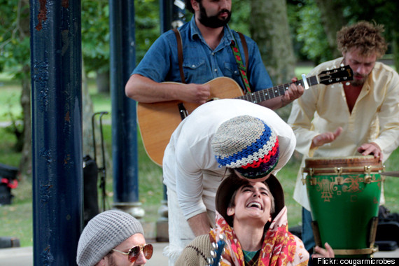 Edward Sharpe and the Magnetic Zeros took the stage at Governor's Island 