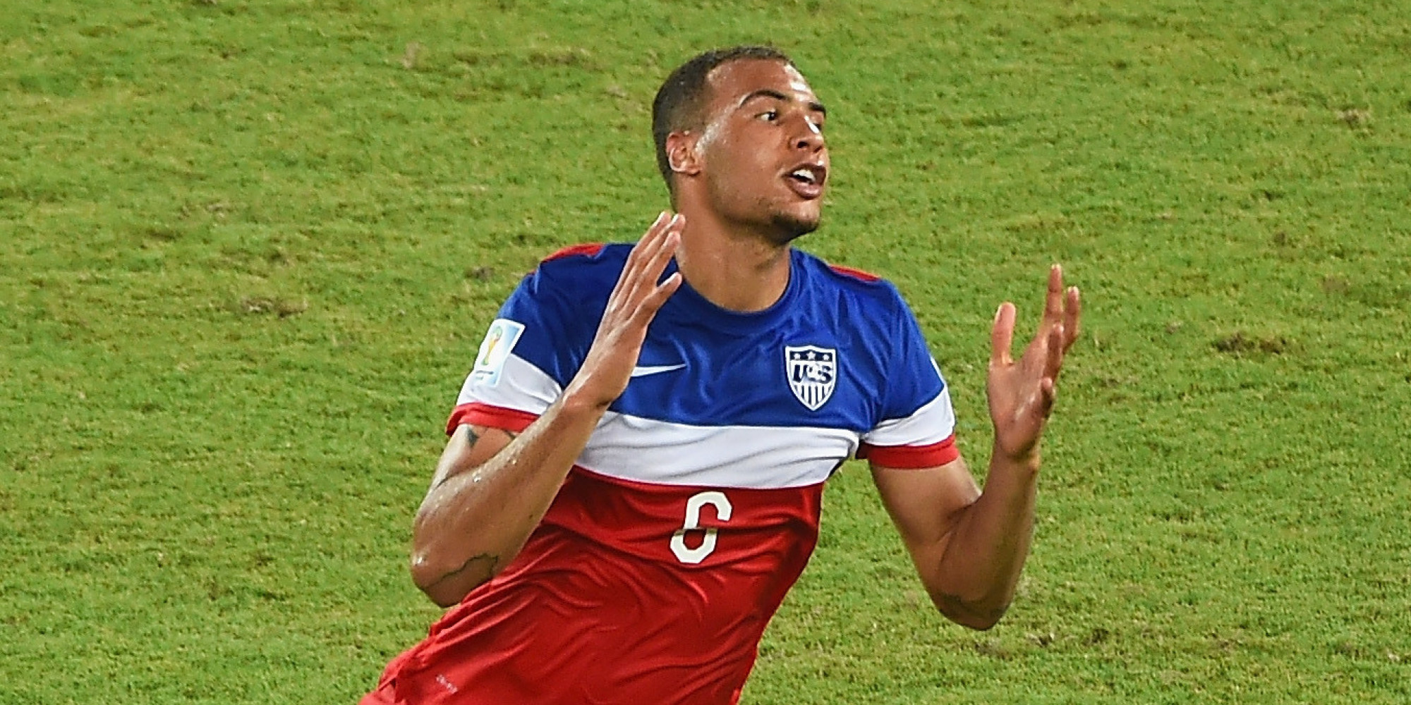 USA 21 Ghana John Brooks' Emotional Reaction To Winner (Pictures