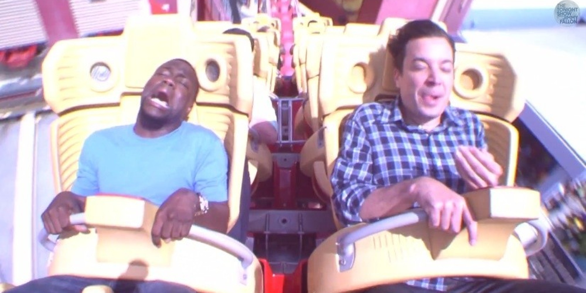 Watch Kevin Hart And Jimmy Fallon Freak Out On A Roller Coaster HuffPost
