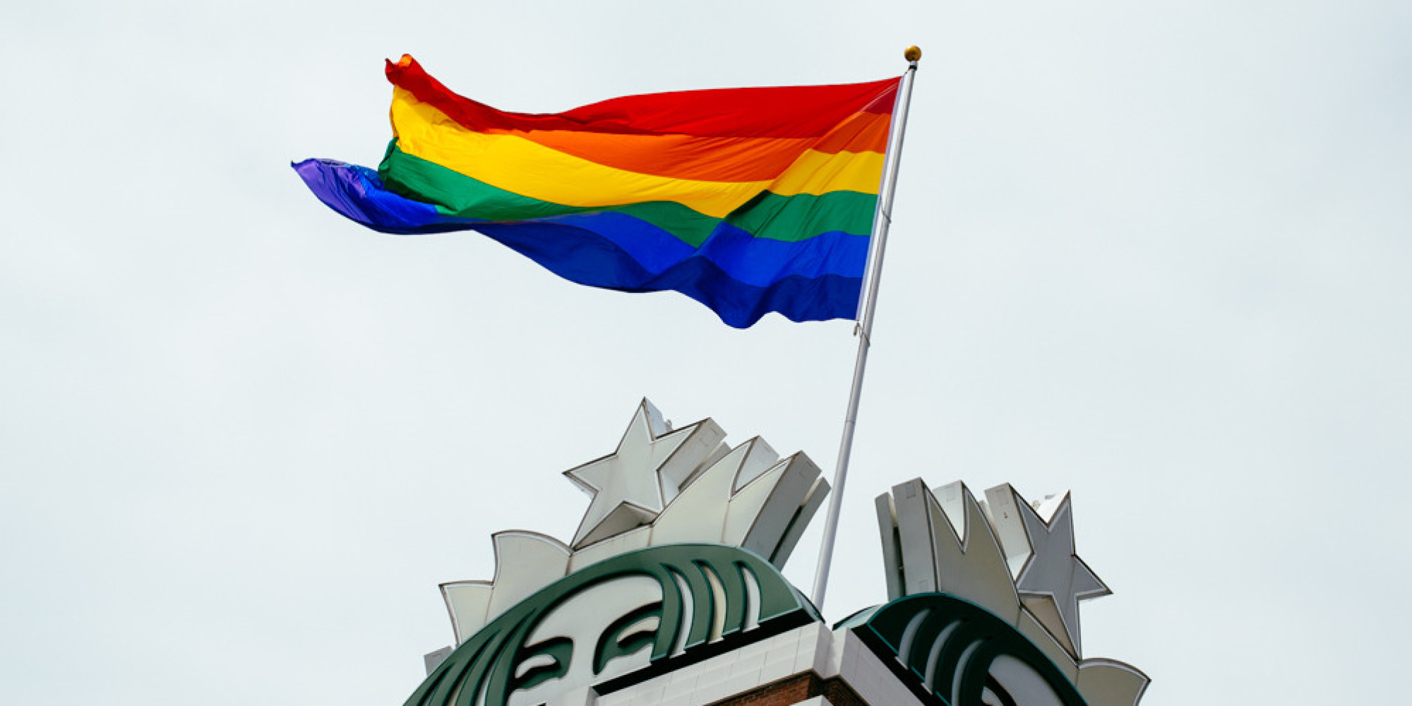 Starbucks Raises Gay Pride Flag Over Seattle Headquarters (PHOTOS