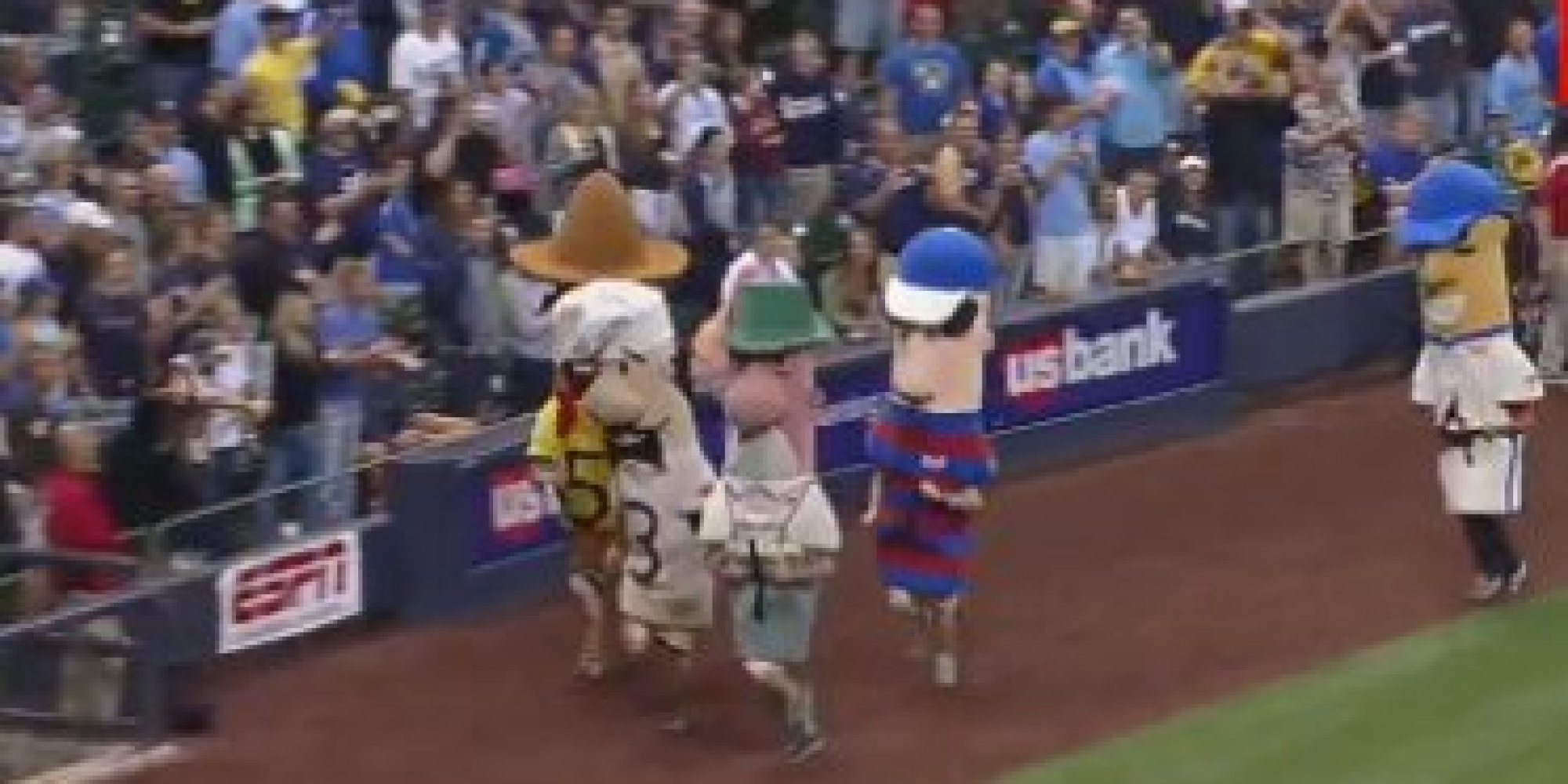 ESPN Reporter Participates In Milwaukee Sausage Race, Finishes Dead